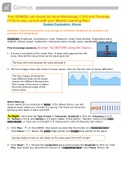 BIOL 122 WavesGizmo  Lab Sheet Knowledge Question & Answers.