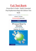 Prescriber’s Guide- Stahl’s Essential Psychopharmacology 6th Edition Test Bank