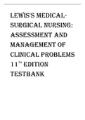 Exam (elaborations) NURSING NURS 201 Lewiss Medical Sugrical Nursing 11th Edition Testbank