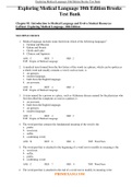 Exploring Medical Language 10th Edition Brooks Test Bank.Answers and cheat sheets PDF