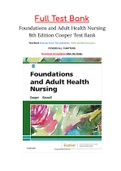 Foundations and Adult Health Nursing 8th Edition Cooper Test Bank