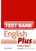TEST BANK FOR English Plus Teacher's Book 2 By Sheila Dignen 