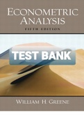 TEST BANK FOR Econometric Analysis 5th Edition By William H. Greene (Solution manual) 