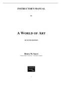 A World of Art - Solutions&comma; summaries&comma; and outlines&period;  2022 updated