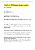 SOPHIA 202 Week 4 Discussion &vert; VREIFIED SOLUTION