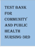 Community and Public Health Nursing 3rd Edition DeMarco Walsh Test Bank. INSTANT DELIVERY