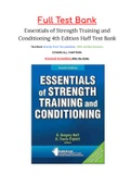 Essentials of Strength Training and Conditioning 4th Edition Haff Test Bank ISBN: 9781492501626