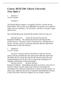 BUSI 240 Quiz 4 (Version 3), Verified and Correct Answers, Liberty University