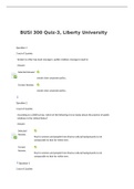 BUSI 300 QUIZ 3 (Latest 7 Sets), Verified and Correct answers, Liberty University