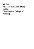 NR511-Final Exam Study Guide. Chamberlain College of Nursing