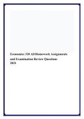 Economics 320 All Homework Assignments and Examination Review Questions 2021&period;