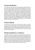 APUNTES HISTORIA DE ESPAÑA SEXENIO ABSOLUTISTA, TRIENIO LIBERAL Y DÉCADA OMINOSA