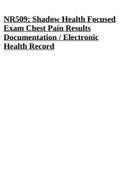 NR509; Shadow Health Focused Exam Chest Pain Results