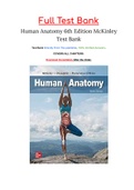 Human Anatomy 6th Edition McKinley Test Bank