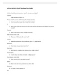 HESI A2 REVIEW QUESTIONS AND ANSWERS