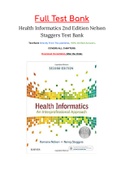 Health Informatics 2nd Edition Nelson Staggers Test Bank