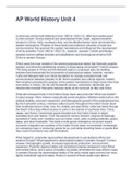 AP World History Unit 4 Exam Latest 2021&sol;2022 Update&lpar;100&percnt; VERIFIED&rpar;