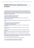 NURSE 345&colon; Exam I Questions and Answers Latest 2022&lpar;Already graded A&plus;&rpar;