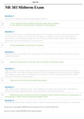 NR 503 Week 4 Midterm Exam &lpar;Real Exam Q & A&rpar; &vert; 100&percnt; CORRECT Solutions &vert; Guaranteed Pass