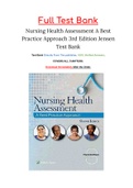 Test Bank Nursing Health Assessment A Best Practice Approach 3rd Edition by Jensen 
