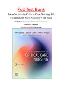 Introduction to Critical Care Nursing 8th Edition by Sole Klein Moseley Test Bank