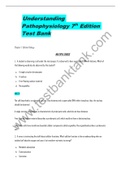 Understanding Pathophysiology 7th Edition Test Bank