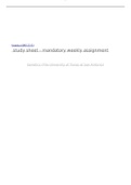 Genetics (BIO 2313)  study sheet - mandatory weekly assignment