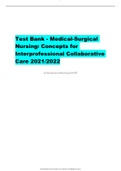 Test Bank - Medical-Surgical Nursing: Concepts for Interprofessional Collaborative Care 2021/2022