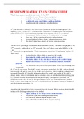 HESI RN PEDIATRIC EXAM STUDY GUIDE 