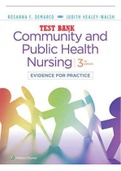 TEST BANK for Community & Public Health Nursing Evidence for Practice 3rd Edition DeMarco Walsh Test Bank. (All 25 Chapters' Q&A).