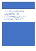 TEST BANK FOR DAVIS ADVANTAGE FOR PATHOPHYSIOLOGY 2ND EDITION BY CAPRIOTTI