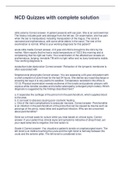 NCD Quizzes with complete solution