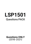 LSP1501 - Exam Questions PACK (2016-2021) 