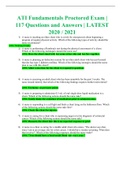 ATI Fundamentals Proctored Exam &vert; 100 Questions and Answers &vert; LATEST 2020 &sol; 2021