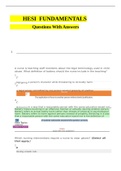 Exam &lpar;elaborations&rpar; HESI FUNDAMENTALS   Questions With Answers &lpar;HESI&rpar; 