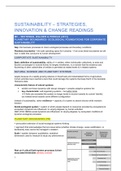 Summary + Tutorial Notes  Sustainability - Strategies, Innovation & Change (EBM210A05)
