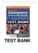 TEST BANK for Emergency Care in the Streets 8th edition by Nancy Caroline Test Bank . All Chapters 1-53. (Complete Download). 375 Pages.