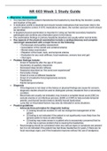 NR603 Week 1 Study Guide / NR 603 Week 1 Study Guide :Chamberlain College of Nursing (NEW-2022)( Download to score A)