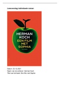 Samenvatting Herman Koch - Een film met Sophia  (Nederlands)