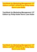Test-Bank for Marketing Management 15th Edition LATEST UPDATE by Philip Kotler Kevin Lane Keller