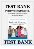 TEST BANK PEDIATRIC NURSING: A Case-Based Approach 1ST EDITION By Gannon Tagher; Lisa Knapp ISBN- 978-1496394224  This Test Bank provides a comprehensive coverage of your course materials in a condensed, easy to understand collection of exam-style questio