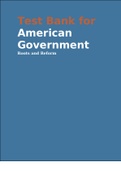 American Government Roots and Reform, 2012 Election Edition - Complete Test test bank - exam questions - quizzes (updated 2022)