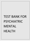TEST BANK FOR PSYCHIATRIC MENTAL HEALTH NURSING 8TH EDITION BY VIDEBECK