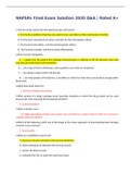 NAPSRx Final Exam Solution 2020 Q&A &vert; Rated A&plus;