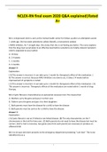 NCLEX-RN final exam 2020 Q&A explained&vert;Rated A&plus;