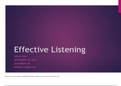 COMM 110 Week 5 Effective Listening Final Presentation