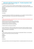  HESI Pharmacology V2  &ndash; Practice Questions &lpar;120&rpar; And well elaborated answers