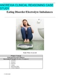 ANOREXIA CLINICAL REASONING CASE STUDY  Eating Disorder/Electrolyte Imbalances