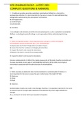 HESI PHARMACOLOGY-Latest 2021-2022 complete questions & answers