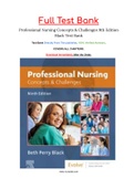 Test Bank Professional Nursing Concepts & Challenges, 9th Edition, Beth Black
